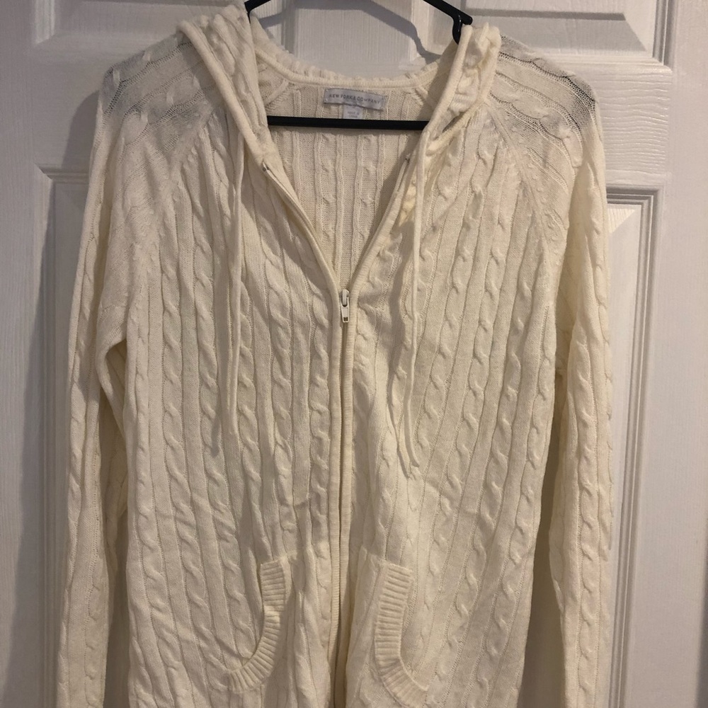 Cream sweater jacket